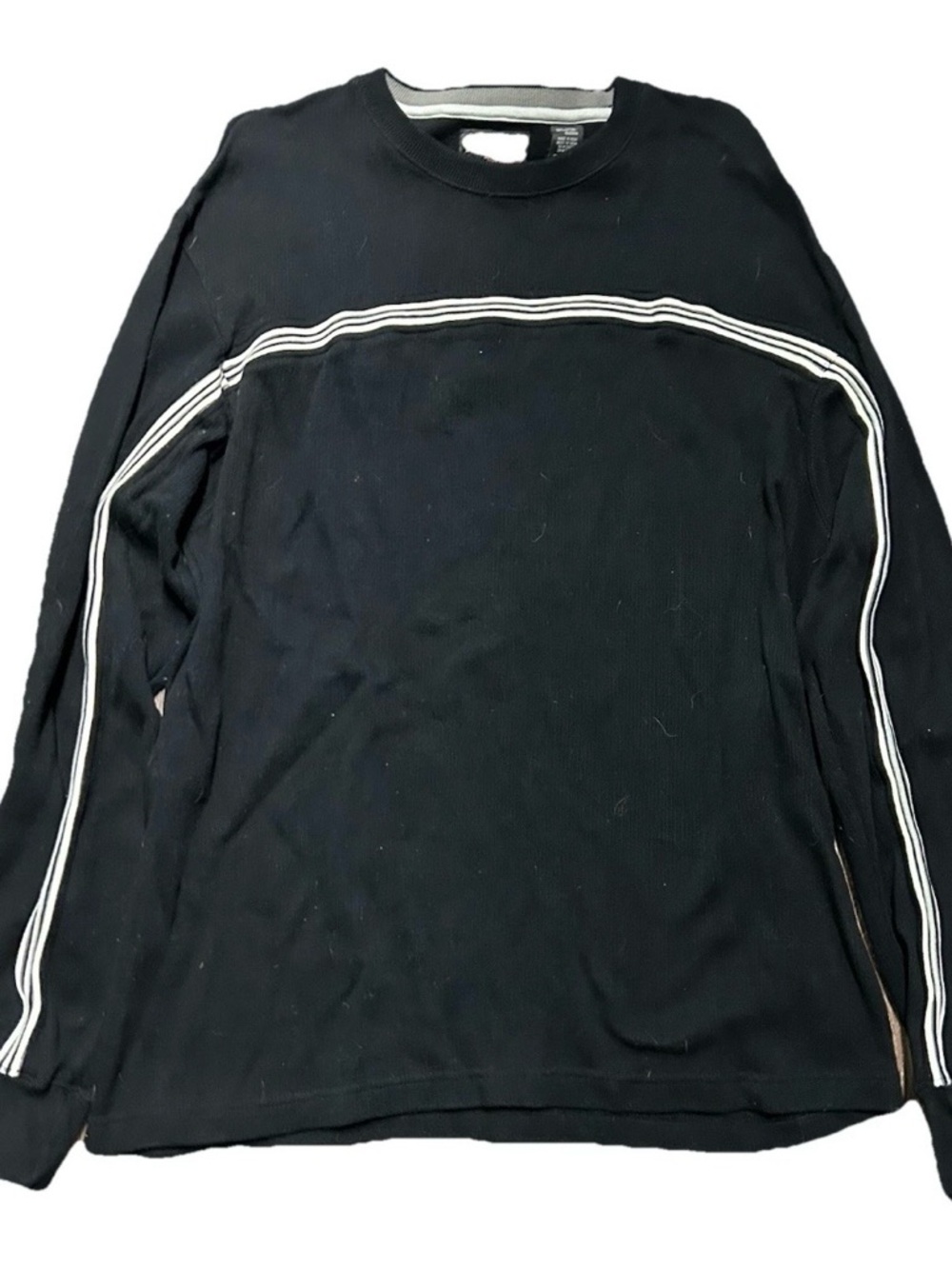 Vintage Y2K Point Zero Alternative Movement Black Crewneck White Stripe Size XXL
